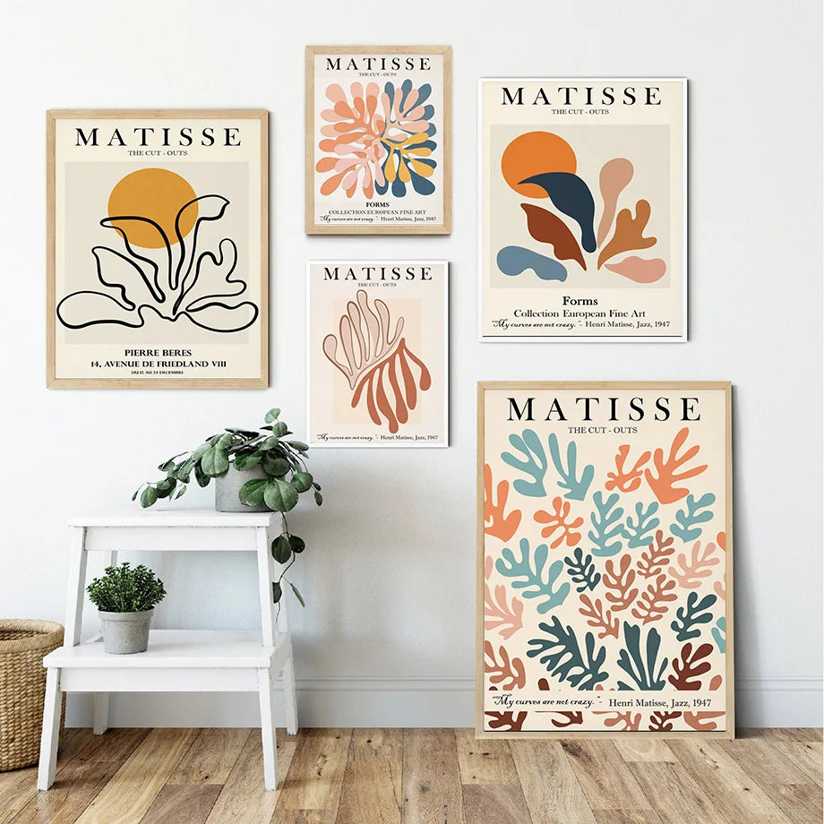 Abstract Wall Art Matisse Poster Line Interior Room Art Decor